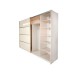 Gold Dulap 2800 Crem cu usi MDF Lucios + 1 Comoda